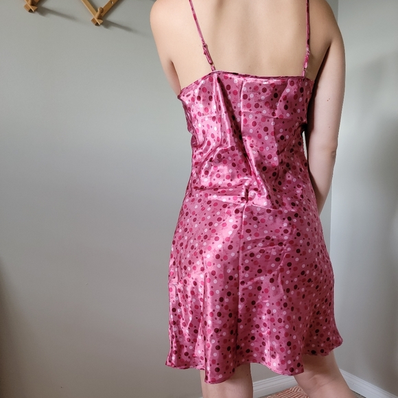 Gloria Vanderbilt Pink Polka Dot Slip Dress - Picture 2 of 4